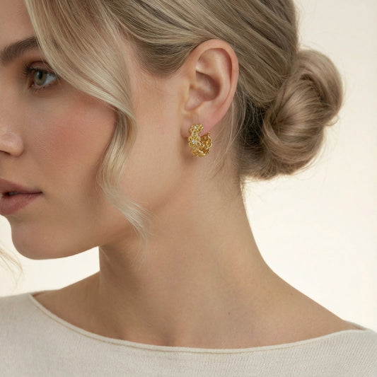 Bloom Filigree Hoop Earrings