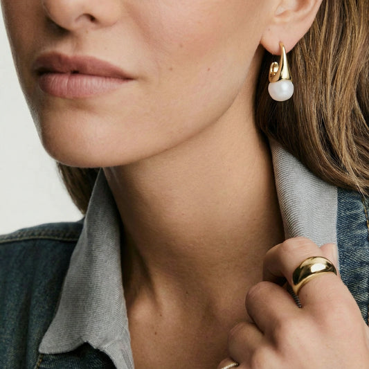 Sculptural Cone Hoops