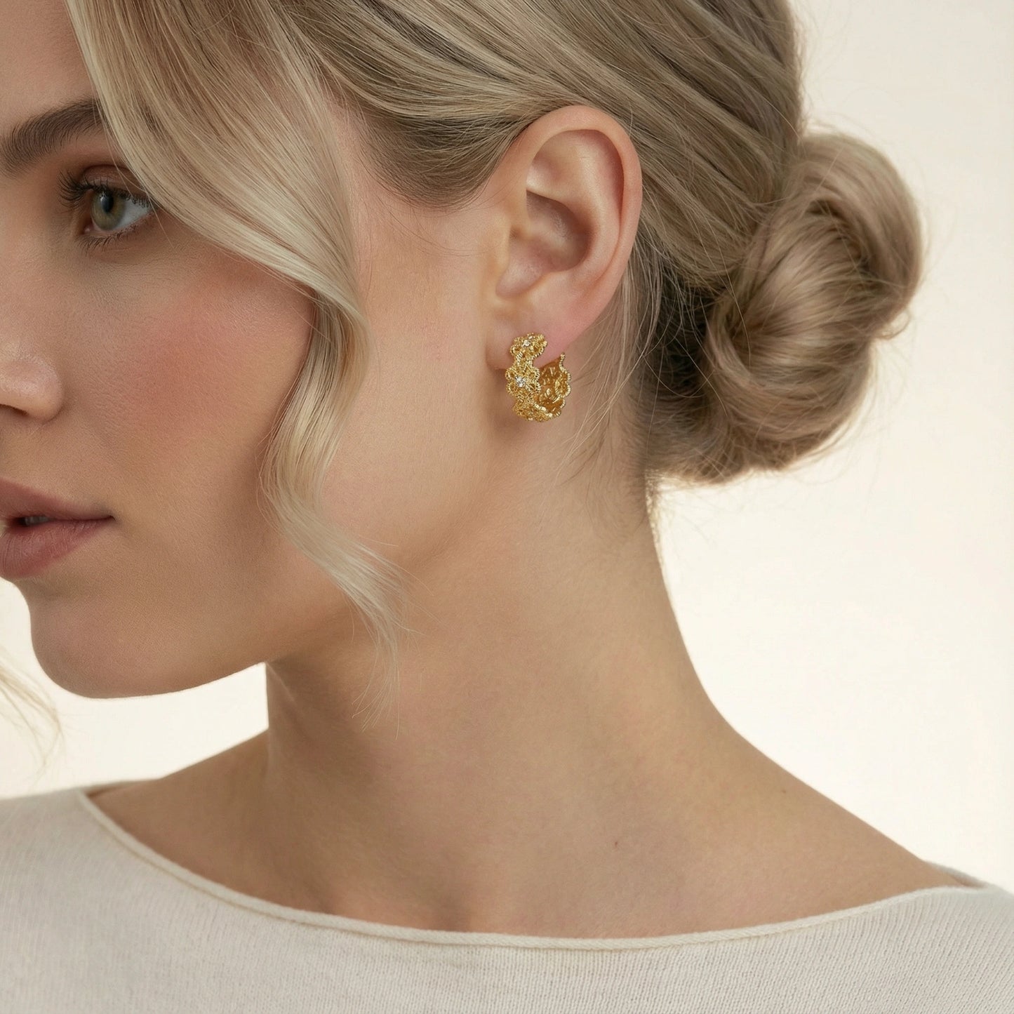 Bloom Filigree Hoop Earrings