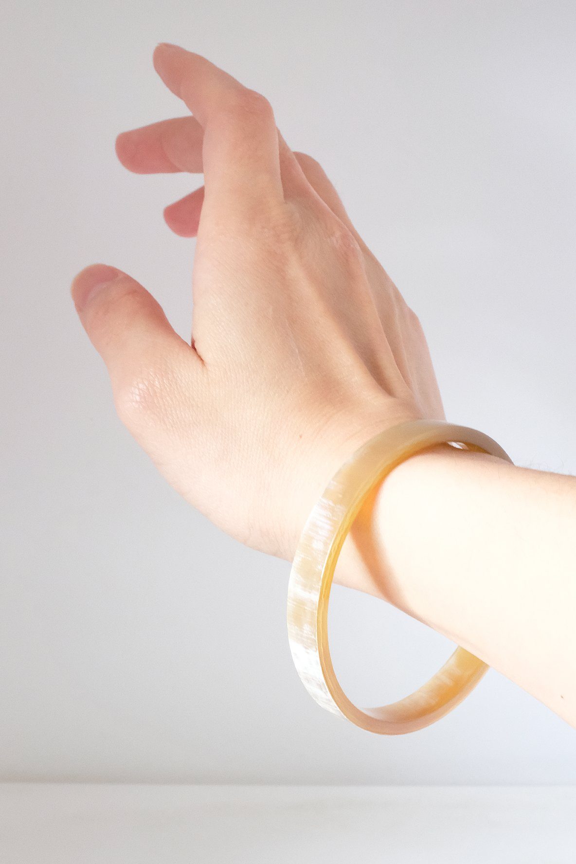 Tron Buffalo Horn Minimalist Bangle Bracelet (1pc)